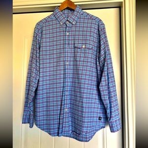 Vineyard Vines Morgan Way Plaid Classic Crosby Shirt in Ocean Breeze